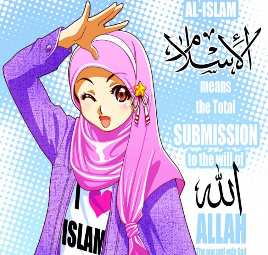 Anime Fashion Hijab Pink - HD Wallpaper 