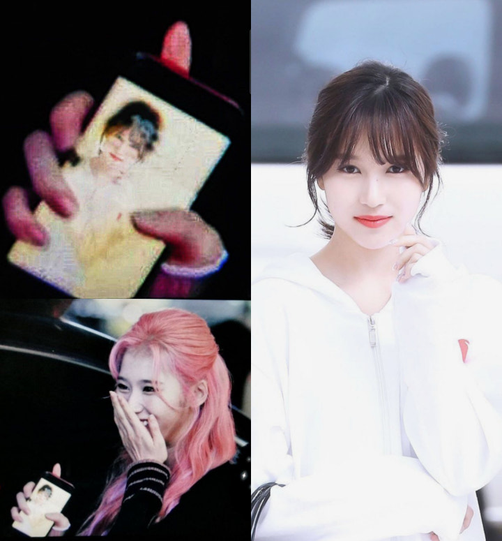 Sana Twice Ketahuan Pasang Foto Sosok Ini Jadi Wallpaper Twice Sana Pink Hair 720x775 Wallpaper Teahub Io
