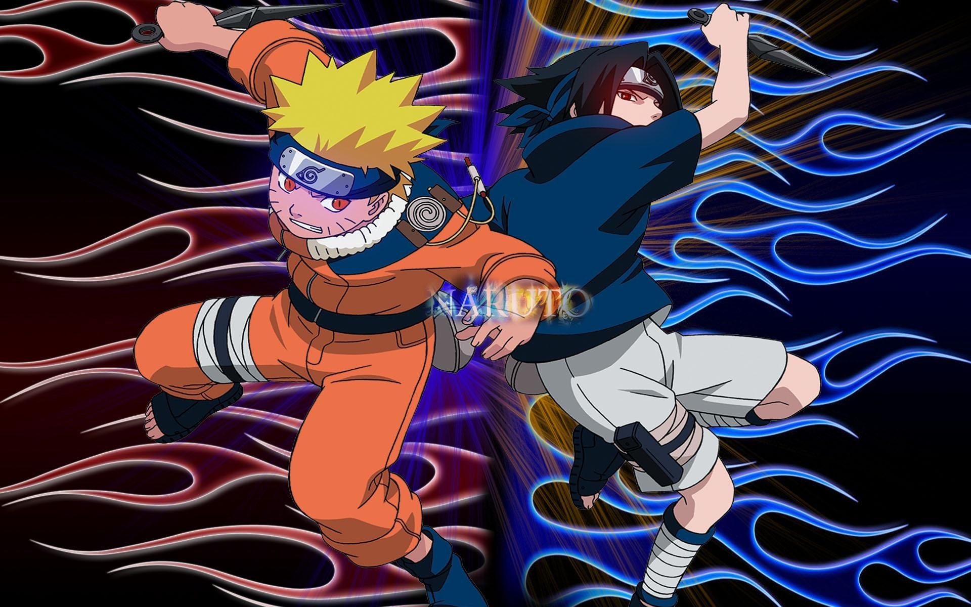 Young Naruto And Sasuke - HD Wallpaper 