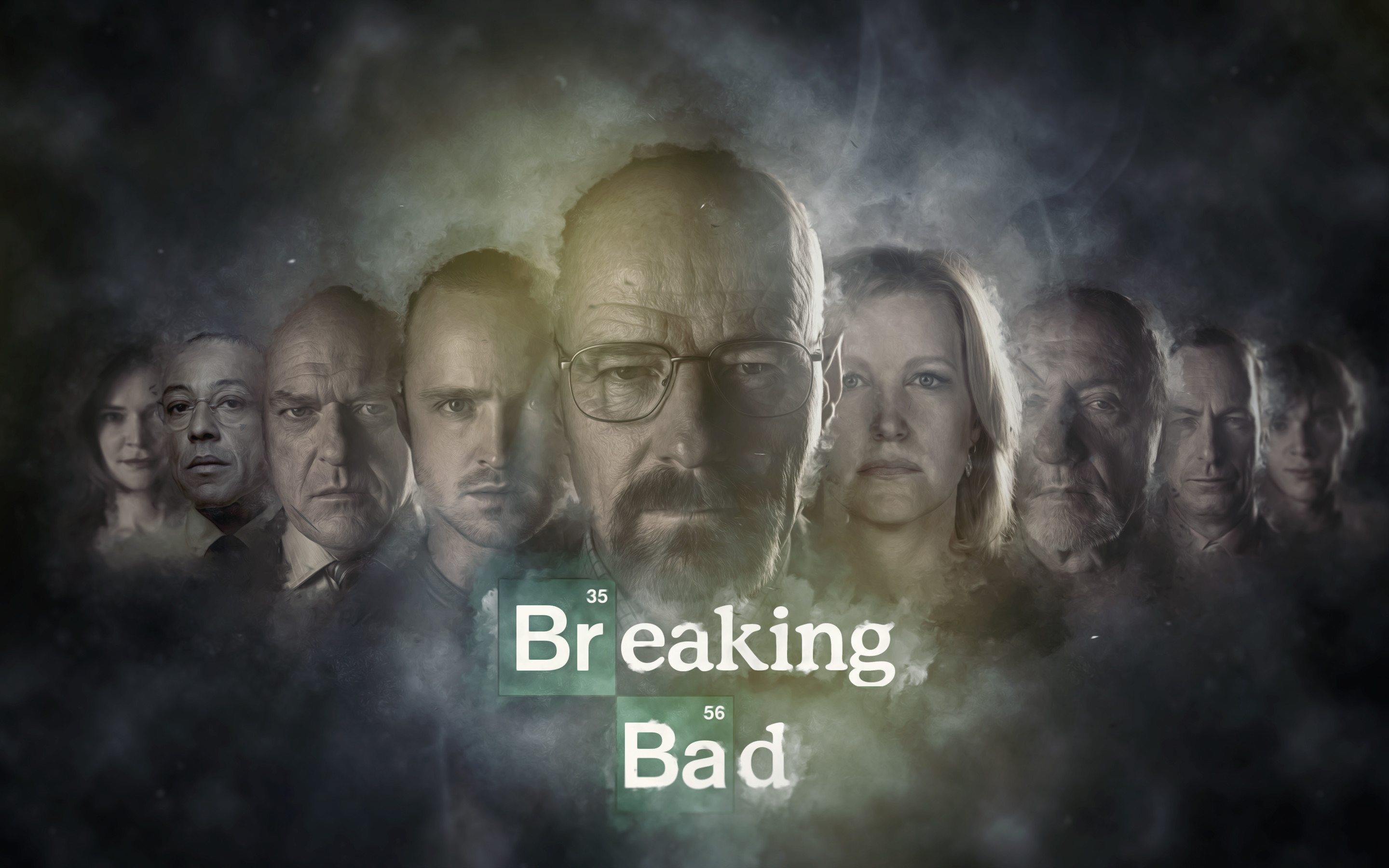 Wallpaper By Ninjaiworks Breaking Bad - Breaking Bad Characters Poster - HD Wallpaper 
