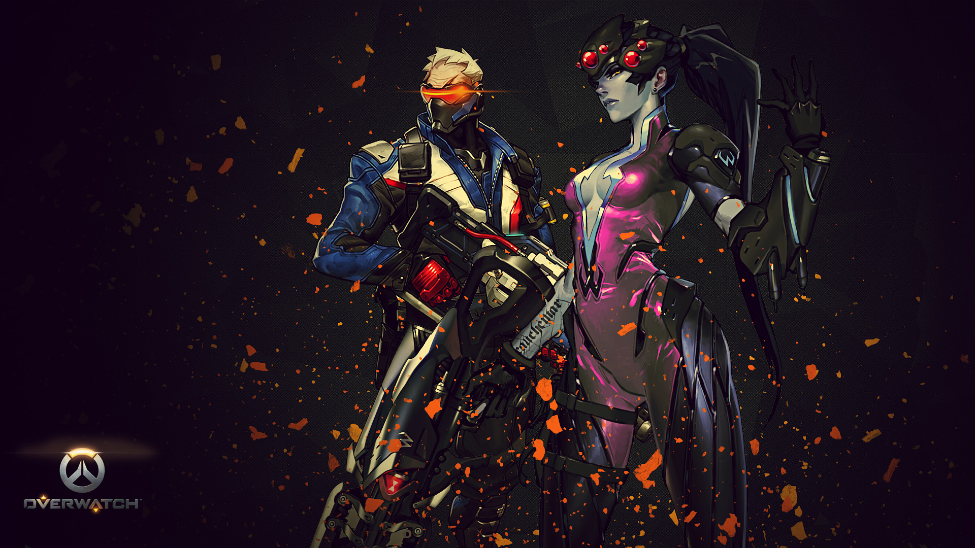 Video Game Overwatch Soldier - Overwatch Soldier 76 X Widowmaker - HD Wallpaper 