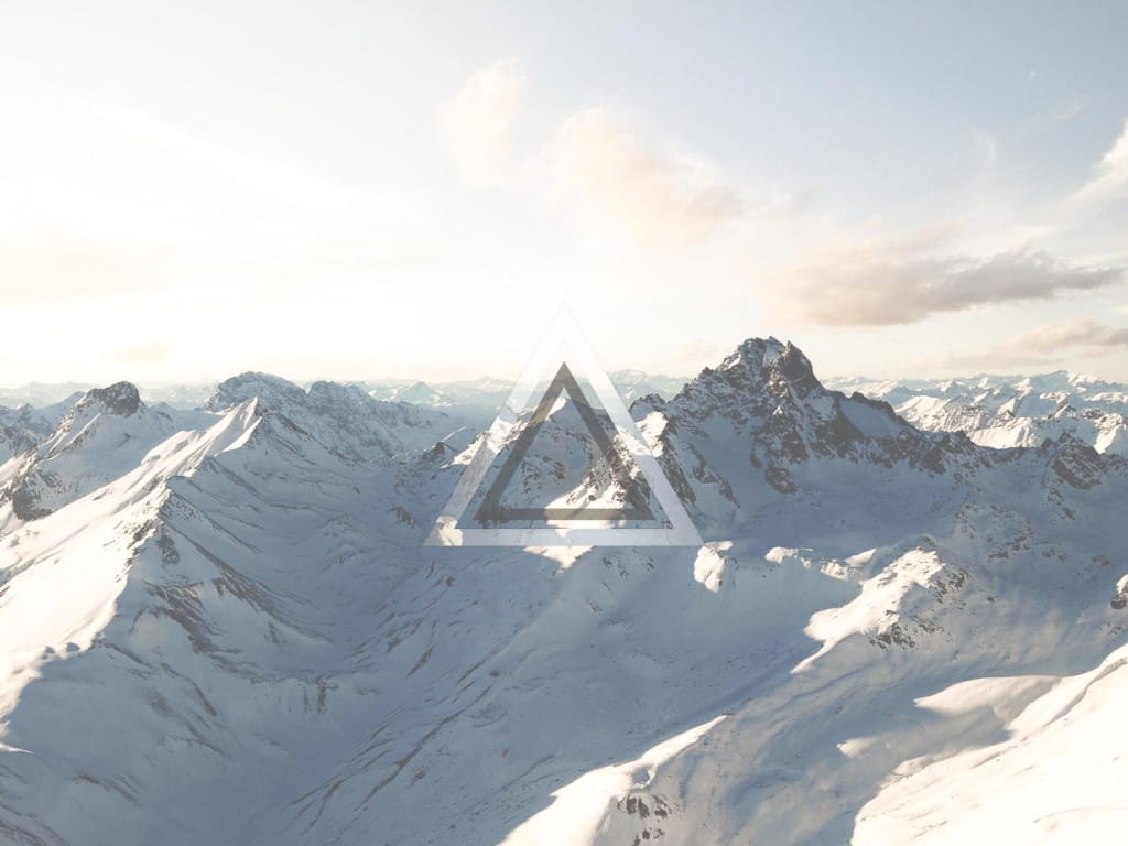 Made A Hipster I Dig It Though Wallpaper - Background Sunset Snowy Mountains - HD Wallpaper 