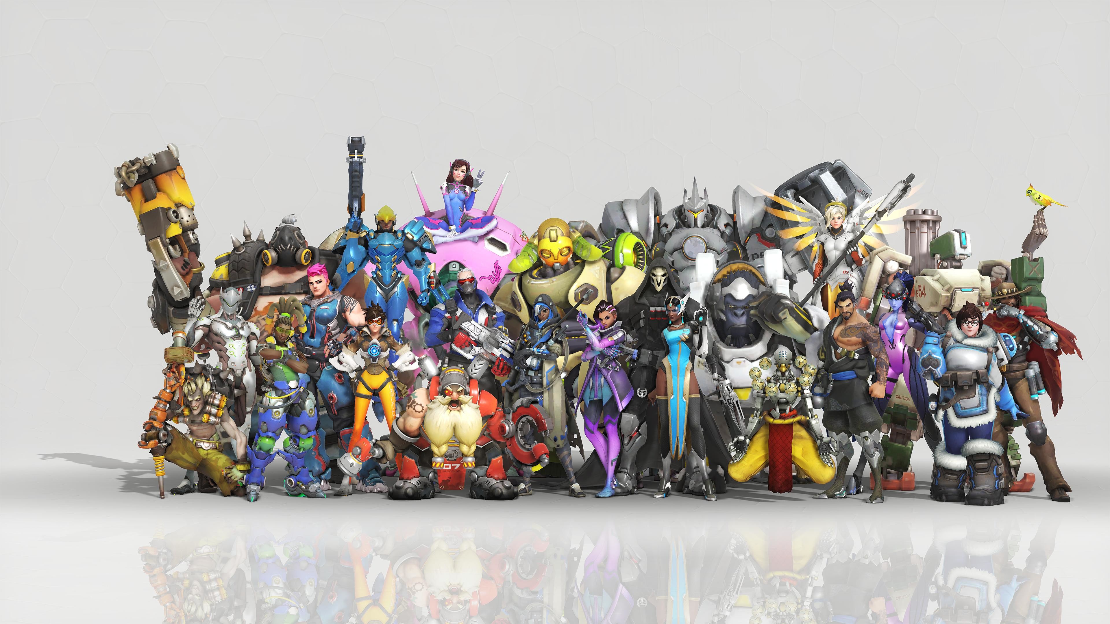 Overwatch All Characters Anniversary - HD Wallpaper 