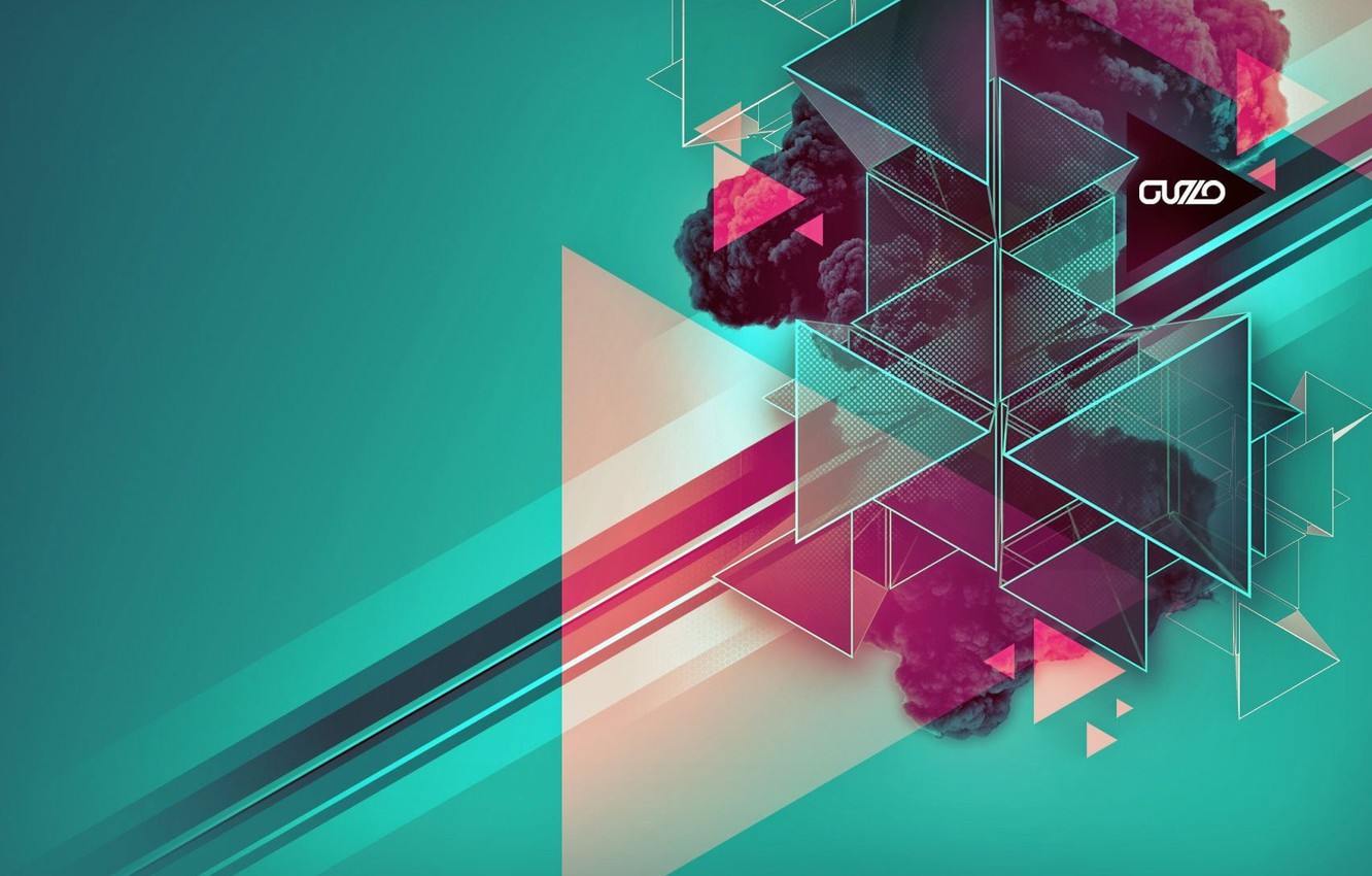 Photo Wallpaper Wallpaper, Wallpaper, Triangles, The - Guzzo Poster Design - HD Wallpaper 