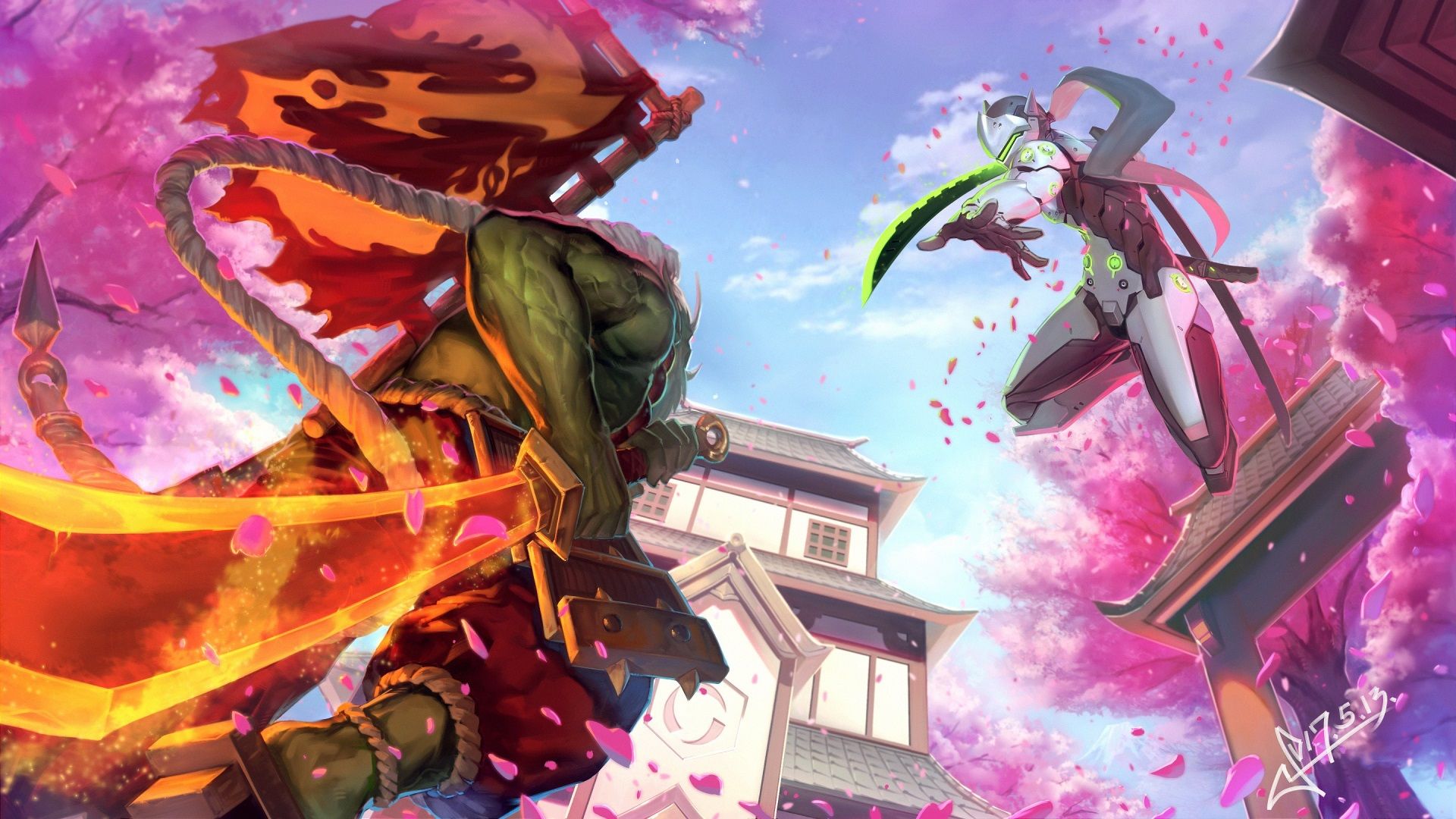 Overwatch Genji - HD Wallpaper 