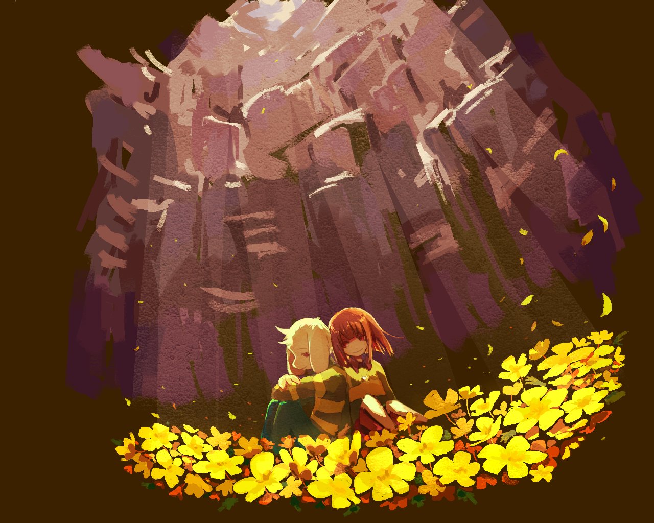 Undertale Asriel E Chara - HD Wallpaper 