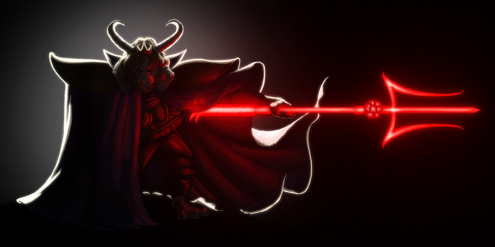 Undertale, Asgore, Spear, Horns - Undertale Asgore - HD Wallpaper 