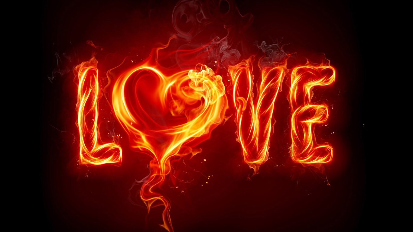 Cool Gambar Keren Wallpaper - Cover Photo Heart Fire - HD Wallpaper 