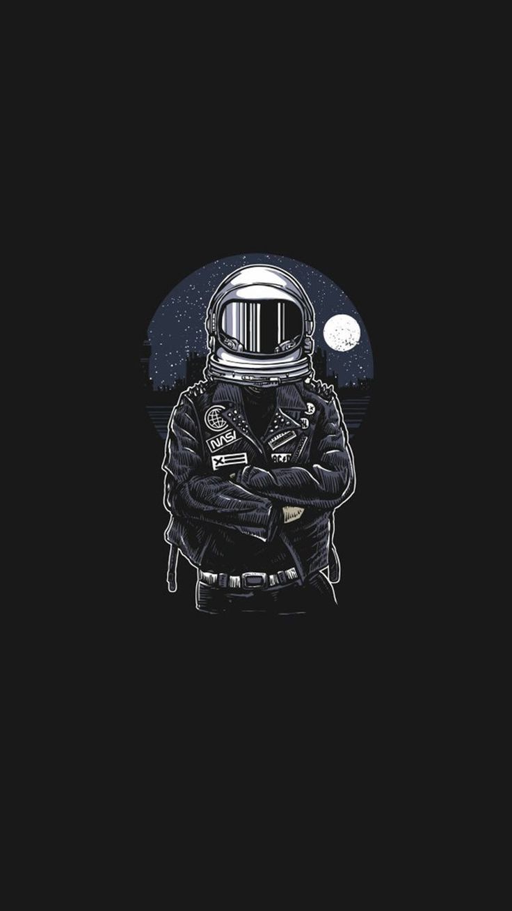 Astronaut Black And White - 736x1308 Wallpaper 