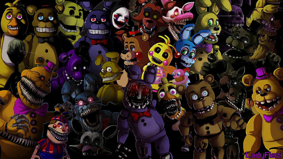 Five Nights At Freddy S Wallpaper - Five Nights At Freddy's Animatronics - HD Wallpaper 