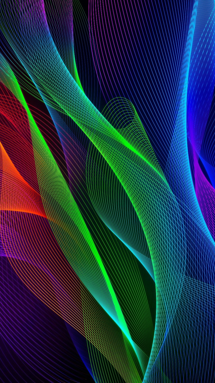 Waves, Colorful, Razer Phone, Stock, Wallpaper - Razer Phone 2 Wallpaper Pc - HD Wallpaper 