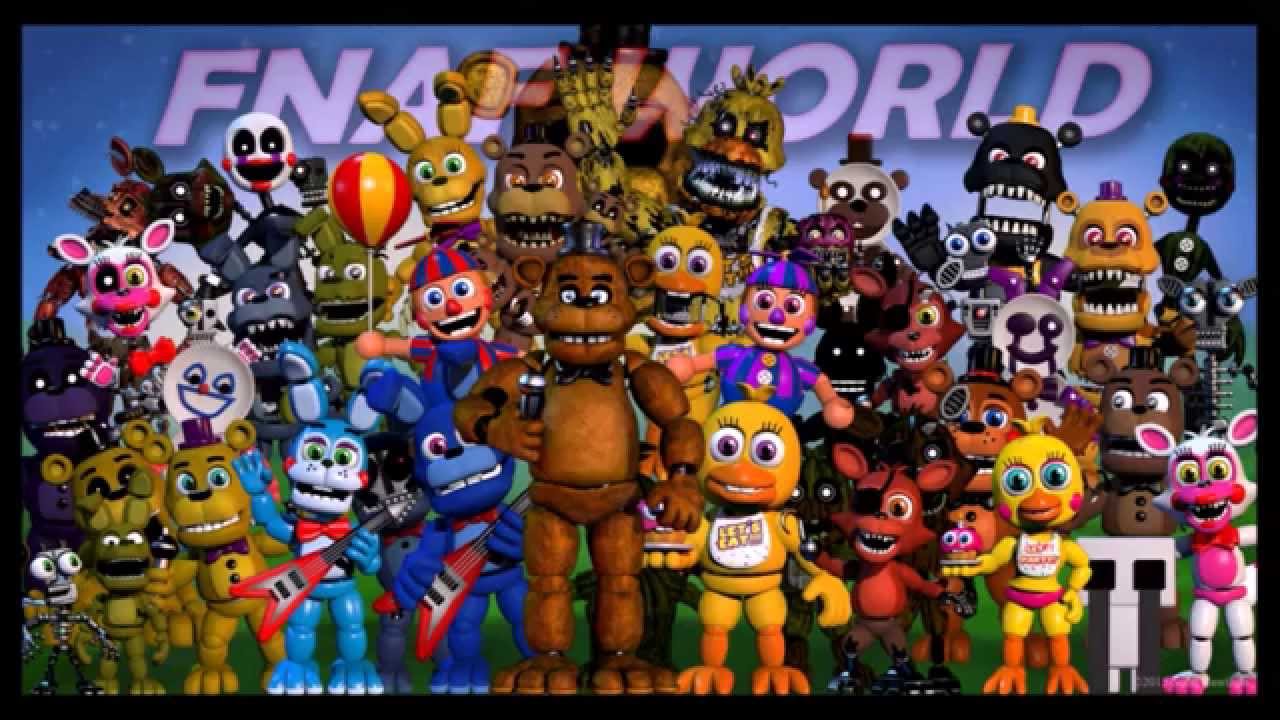 Every Single Five Nights At Freddy's Character - HD Wallpaper 