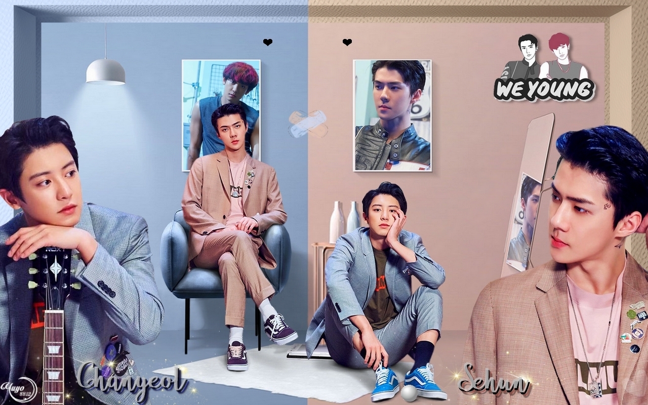 Exo Chanyeol X Sehun We Young - Chanyeol Sehun We Young - HD Wallpaper 