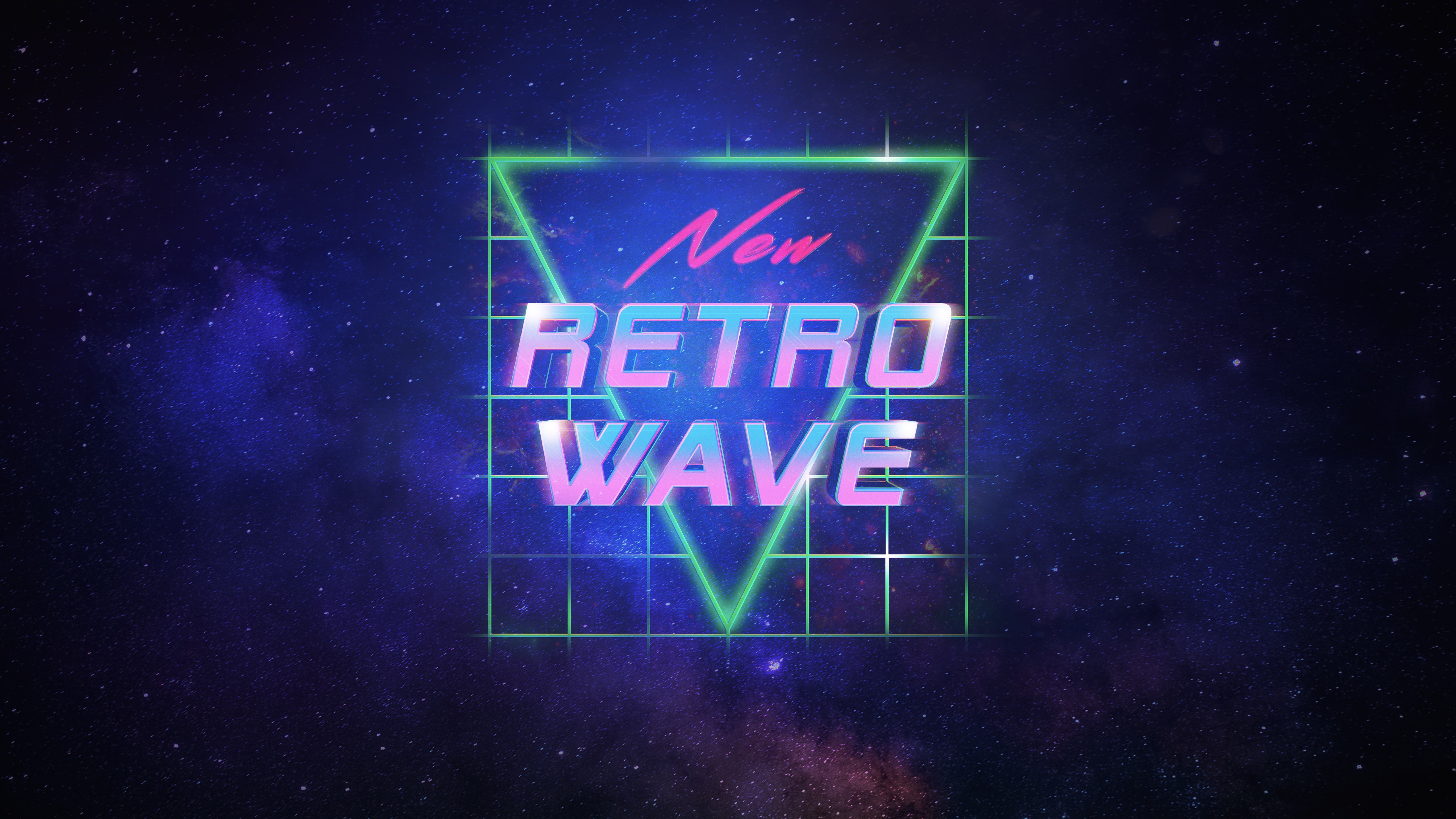 Wallpaper New Retro Wave, Synth Pop - Graphic Design - HD Wallpaper 