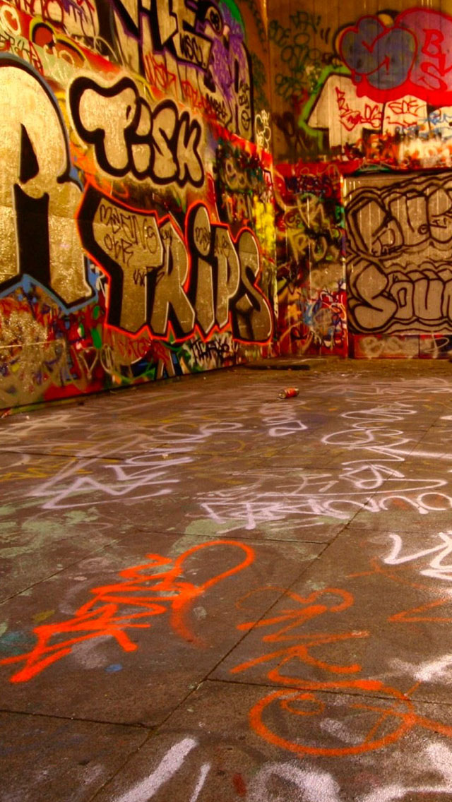 Graffiti Room Iphone Wallpaper - Graffiti Walls Wallpaper Iphone - HD Wallpaper 
