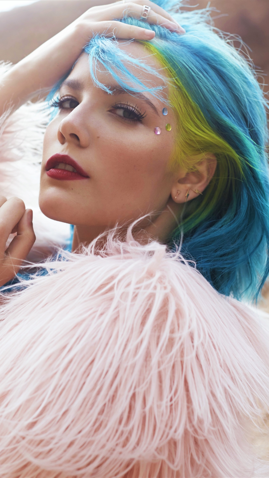 Blue Hair Halsey - HD Wallpaper 