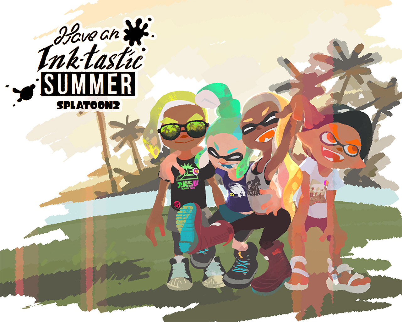 Splatoon 2 Wallpaper Summer - HD Wallpaper 