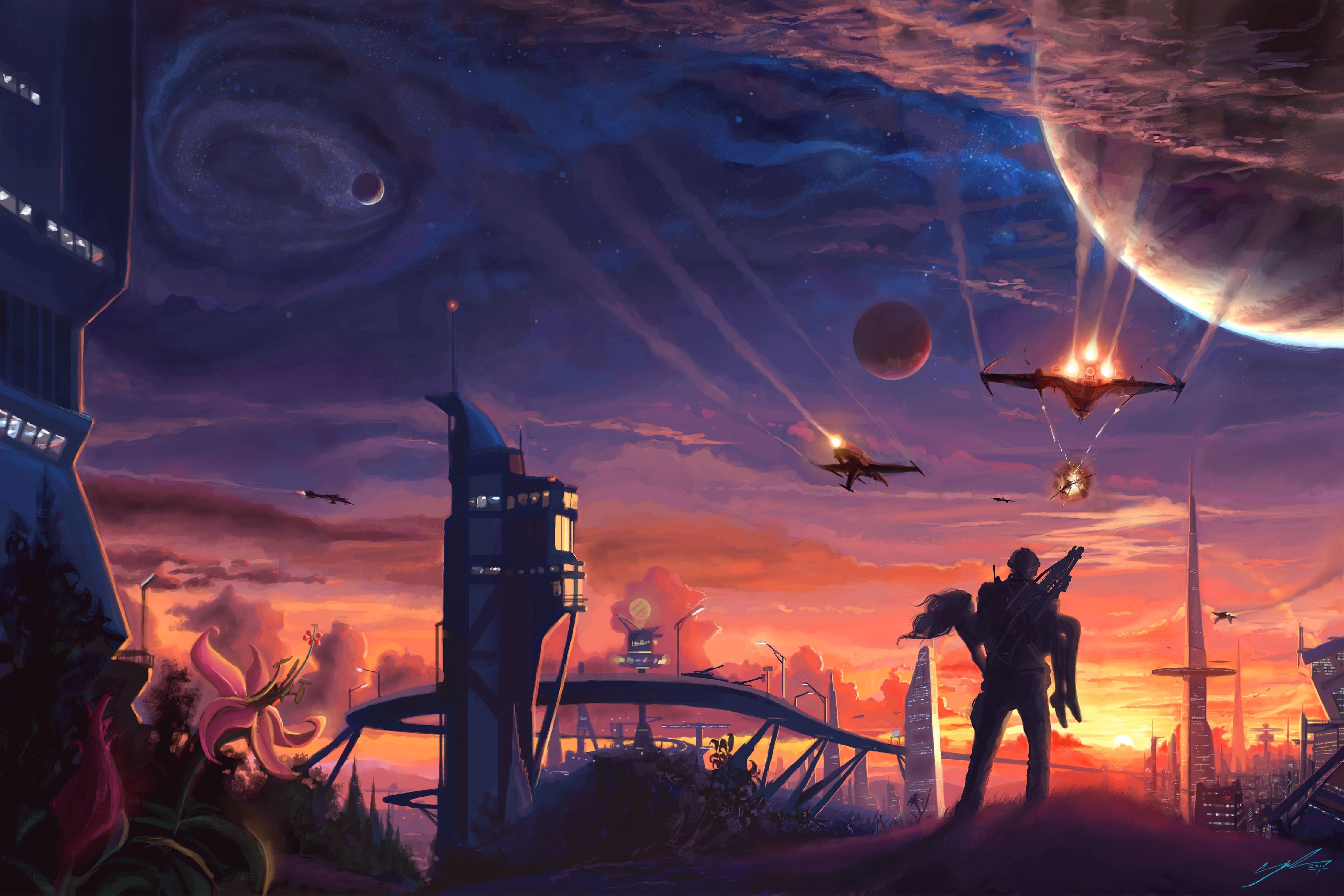 Sci Fi Anime Backgrounds - HD Wallpaper 