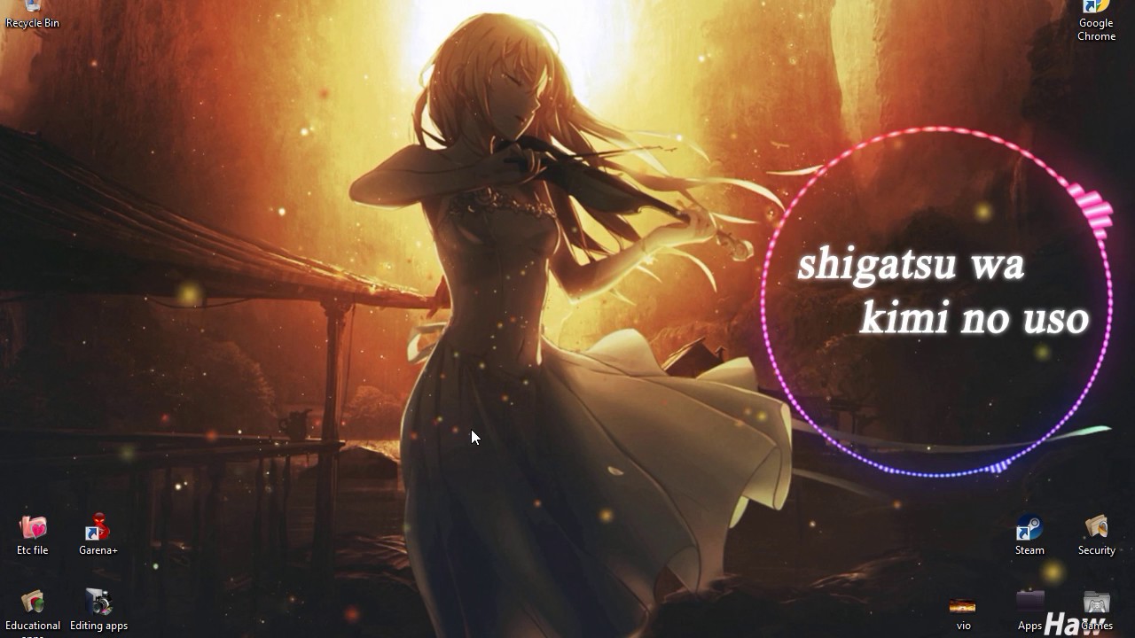 Anime Girl Playing Violin - HD Wallpaper 