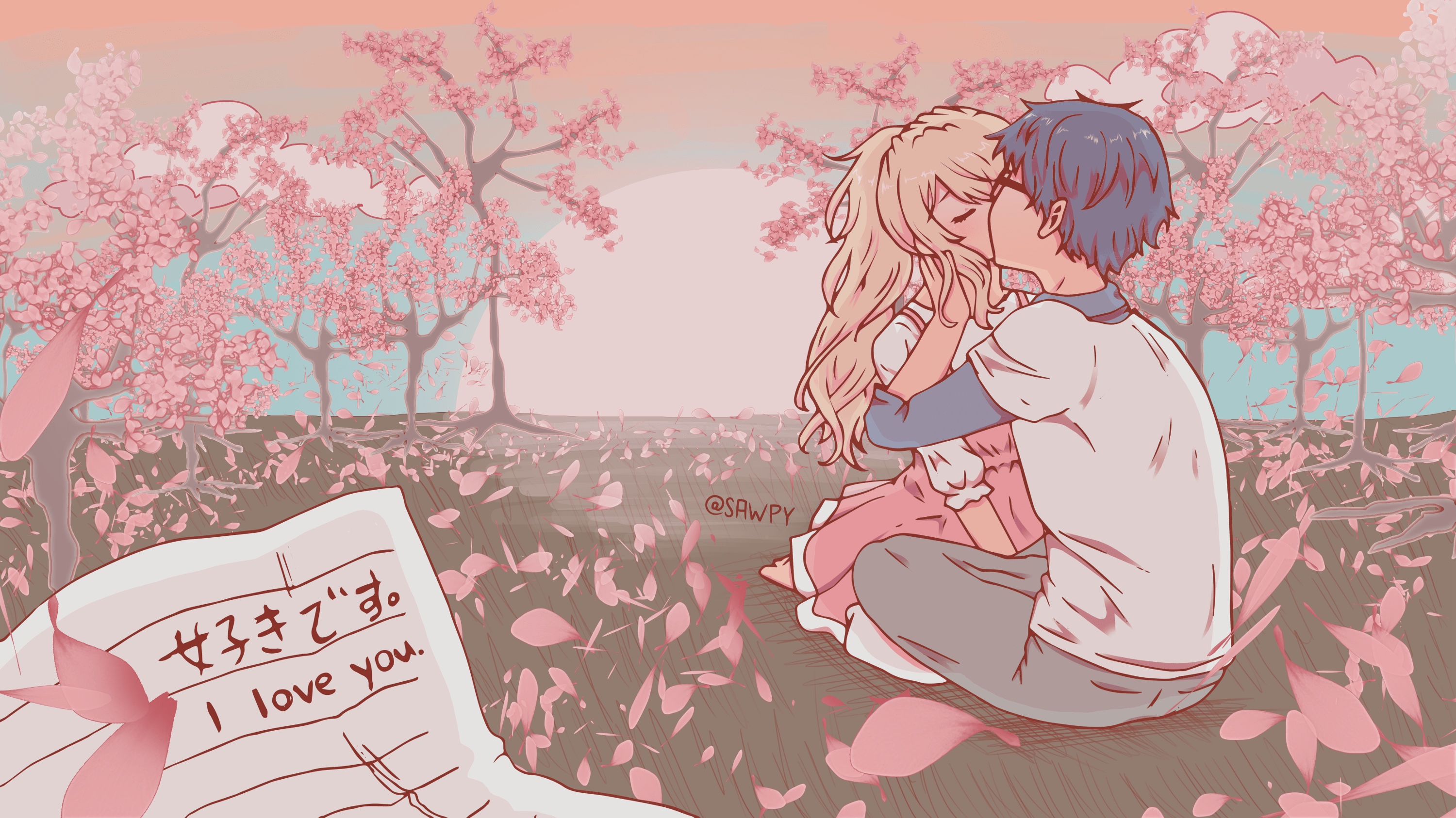 Shigatsu Wa Kimi No Uso Wallpaper - 3000x1687 Wallpaper - teahub.io