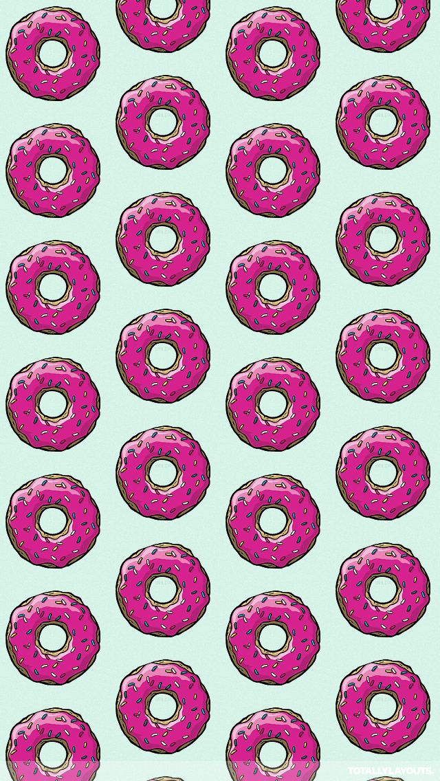 Wallpapers Tumblr Donuts Best About Pinterest 17 Images - Simpsons Donut - HD Wallpaper 