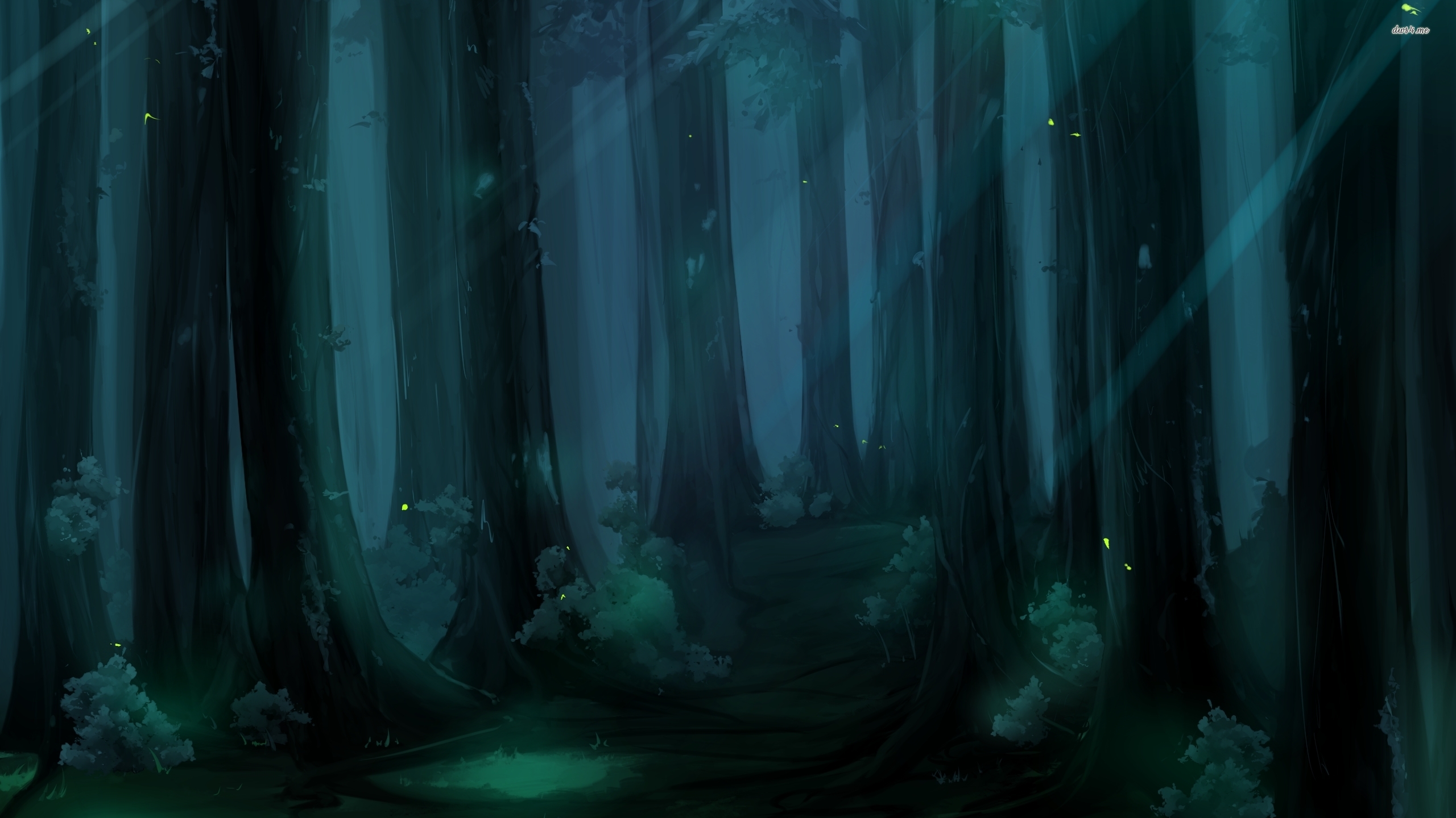 Dark Forest Wallpaper Art - HD Wallpaper 