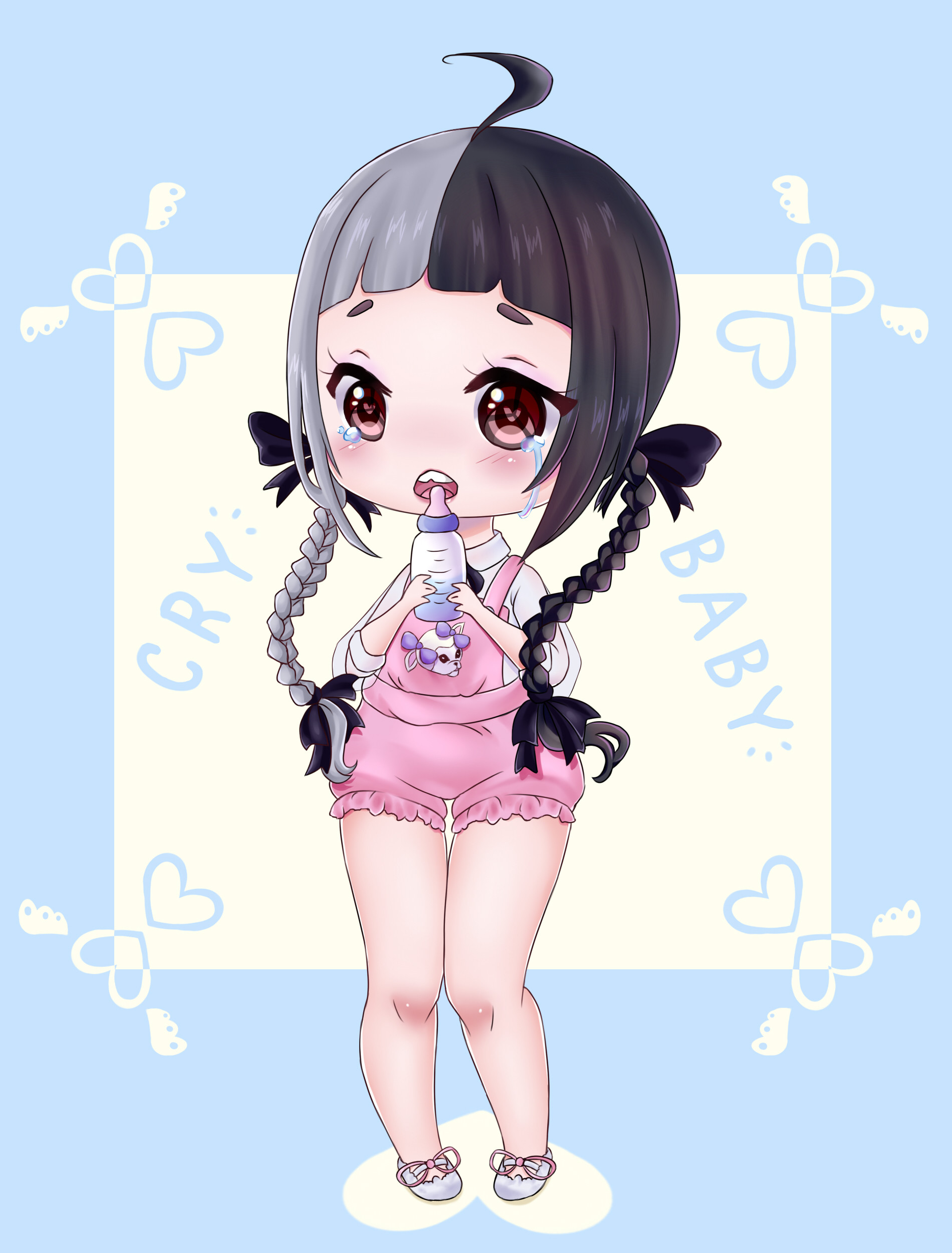 Chibi Melanie Martinez Cry Baby By Gelyafx - Melanie Martinez Cry Baby Fanart - HD Wallpaper 