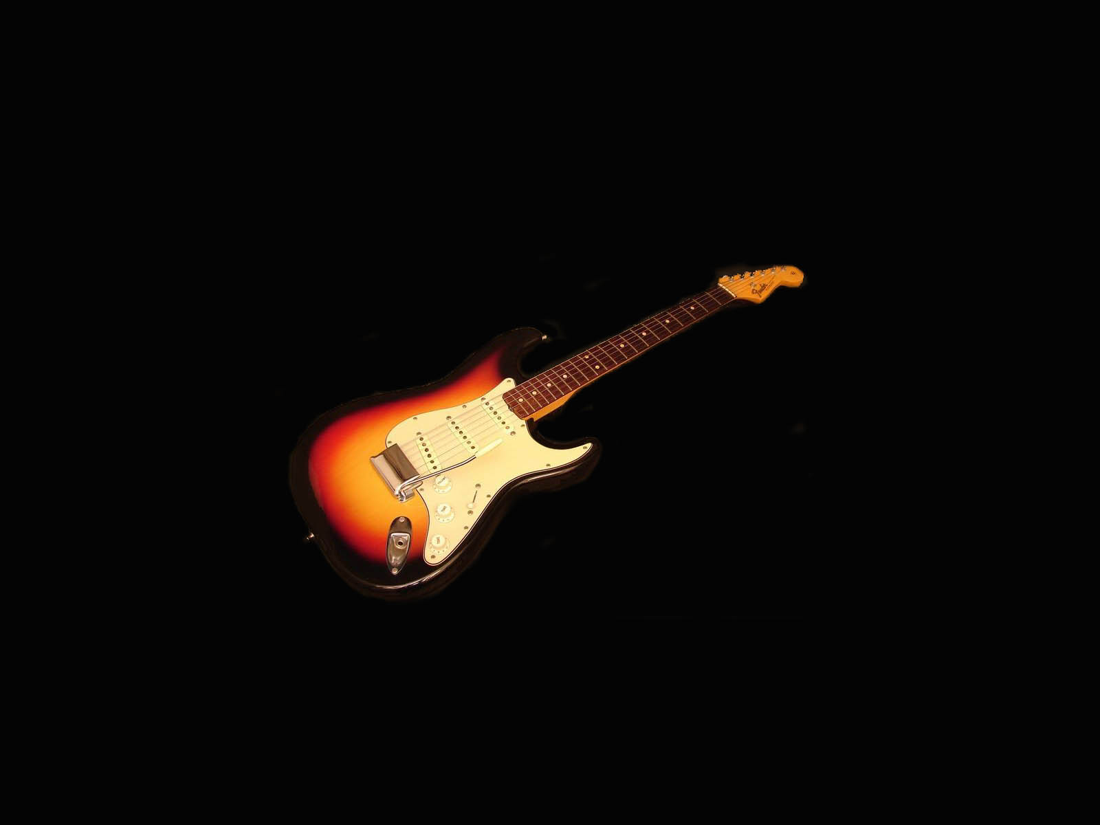 Fender Stratocaster Black Background - HD Wallpaper 