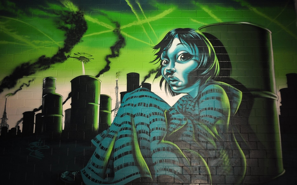 Green Graffiti Wallpaper - Mear One - HD Wallpaper 