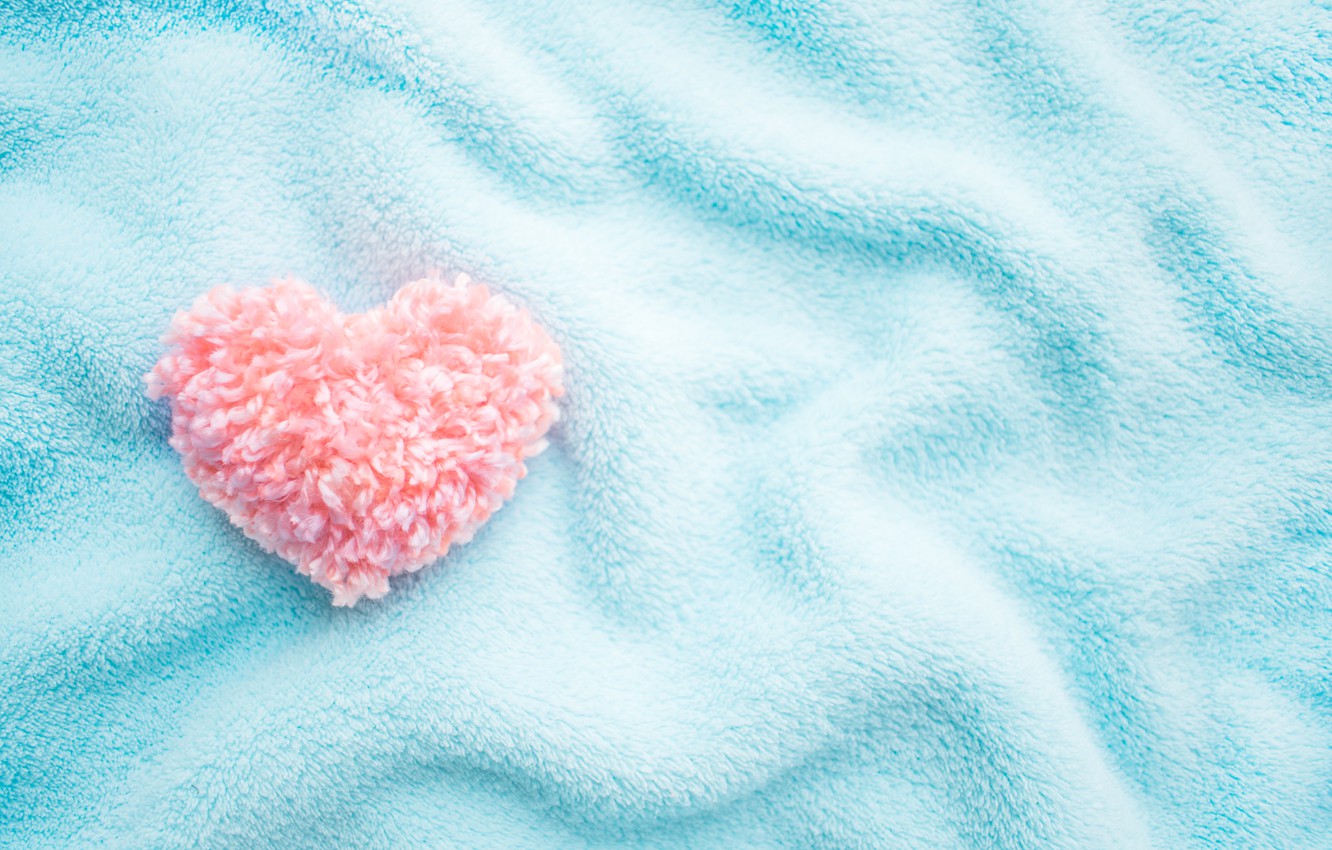 Photo Wallpaper Background, Blue, Heart, Fabric, Blanket, - Pink And Blue Heart Background - HD Wallpaper 