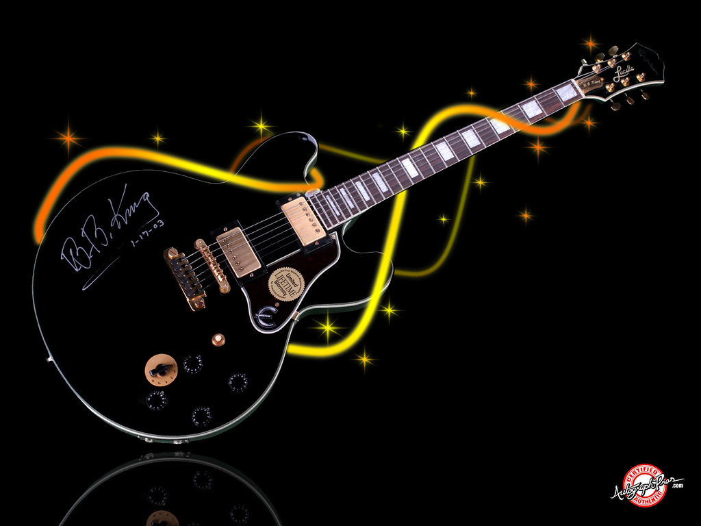 Bb King Gibson Lucille Autographed Signed Guitar - Bb King Wallpaper Lucille - HD Wallpaper 