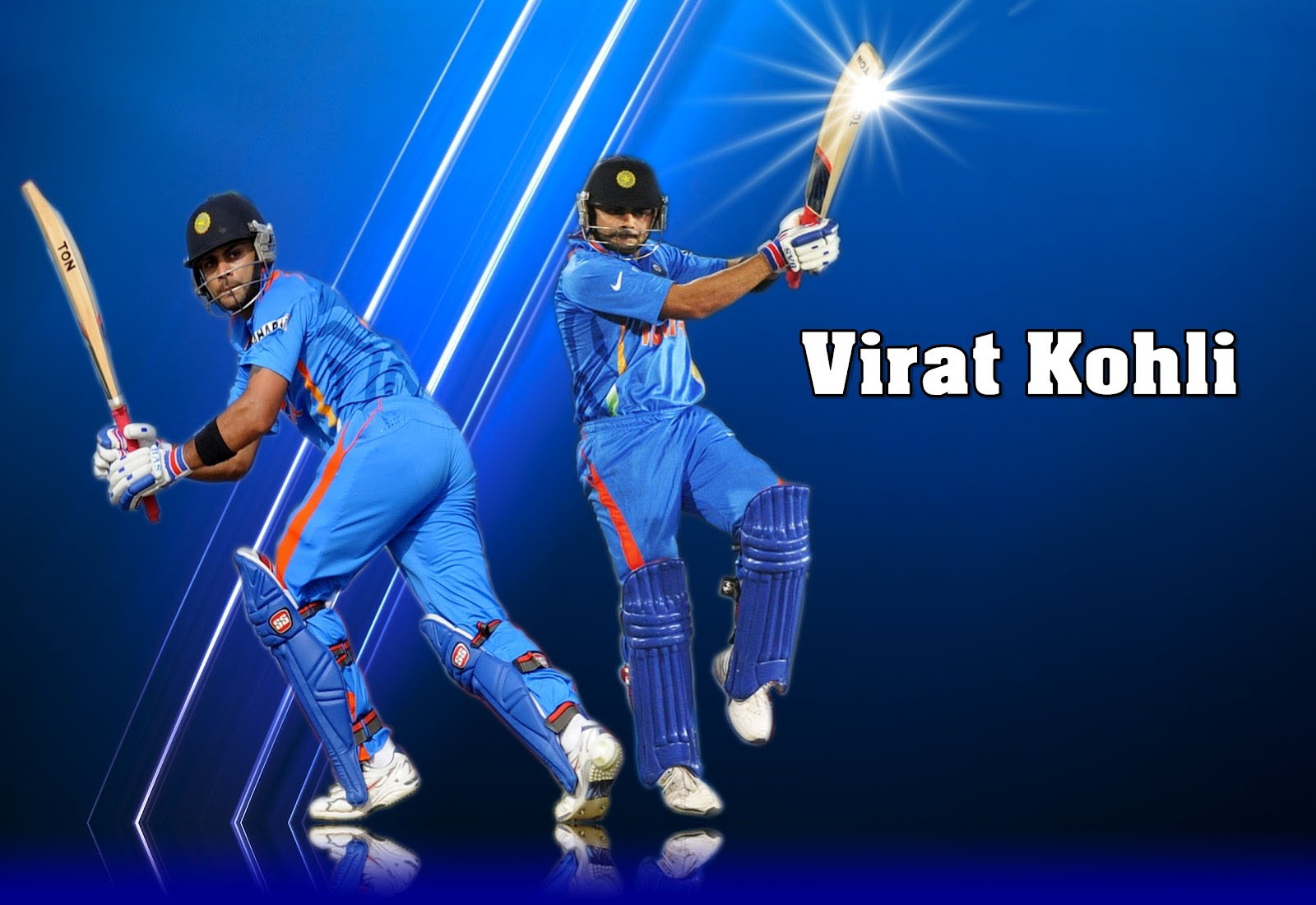 Batting Virat Kohli And Ms Dhoni Hd Full Wallpaper - Virat Kohli And Ms Dhoni - HD Wallpaper 