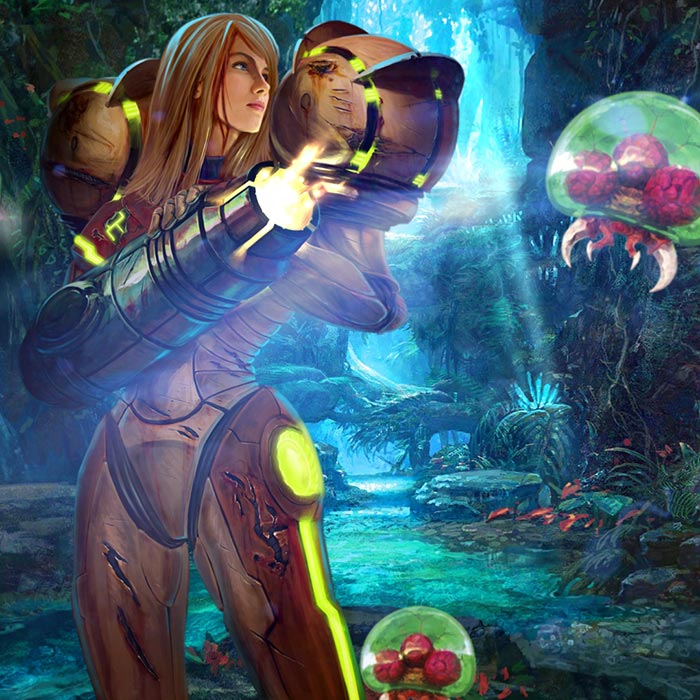 Metroid Wallpaper Engine - Metroid Samus Helmet Off - HD Wallpaper 