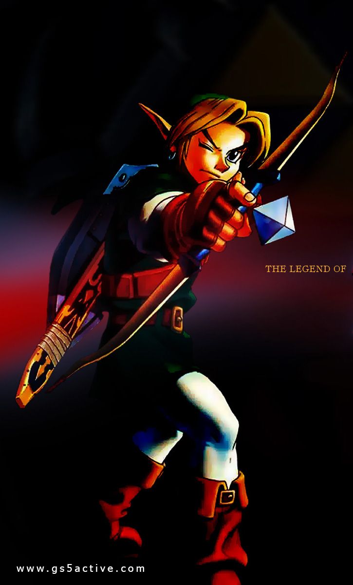 #if2s44k Zelda Phone Wallpaper Px - Link Oot Shooting Arrow - HD Wallpaper 