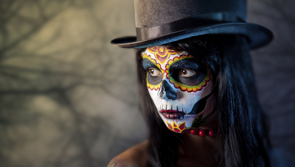 Day Of The Dead, Paint, Dia De Los Muertos, Girl, Face - Day Of The Dead Wallpaper Hd - HD Wallpaper 