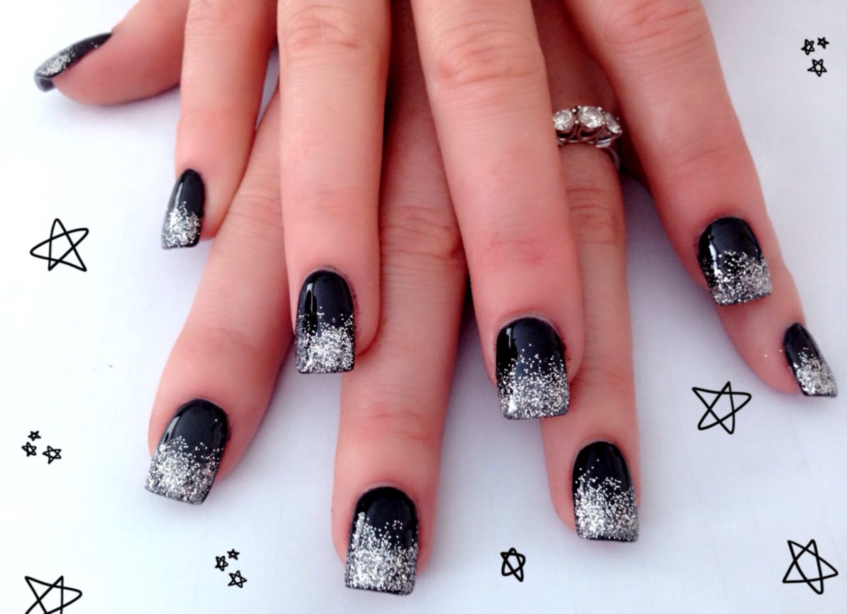 Black And Silver Nail Designs 7 Free Hd Wallpaper Black - Black And Silver Nail Ideas - HD Wallpaper 