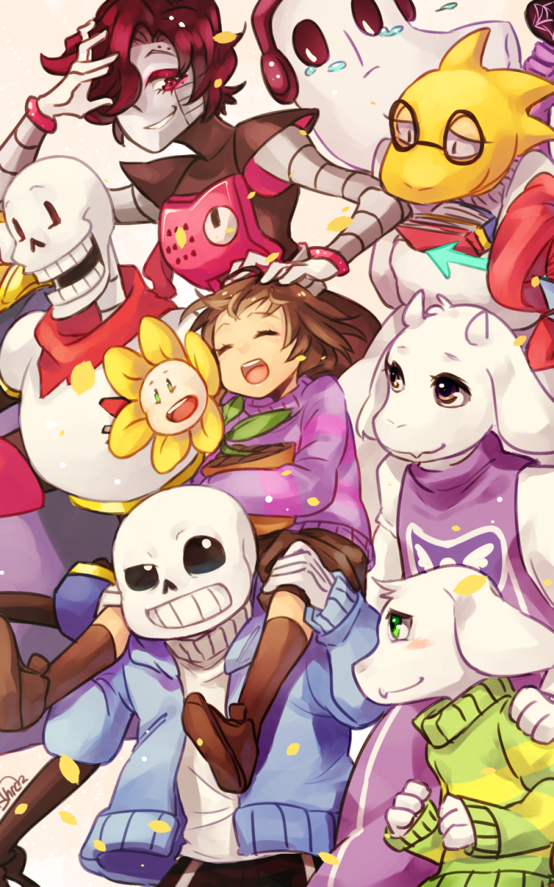 Undertale Au Characters 800x1280 Wallpaper Teahub Io