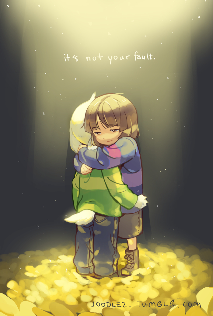 Frisk And Asriel Fanart - HD Wallpaper 