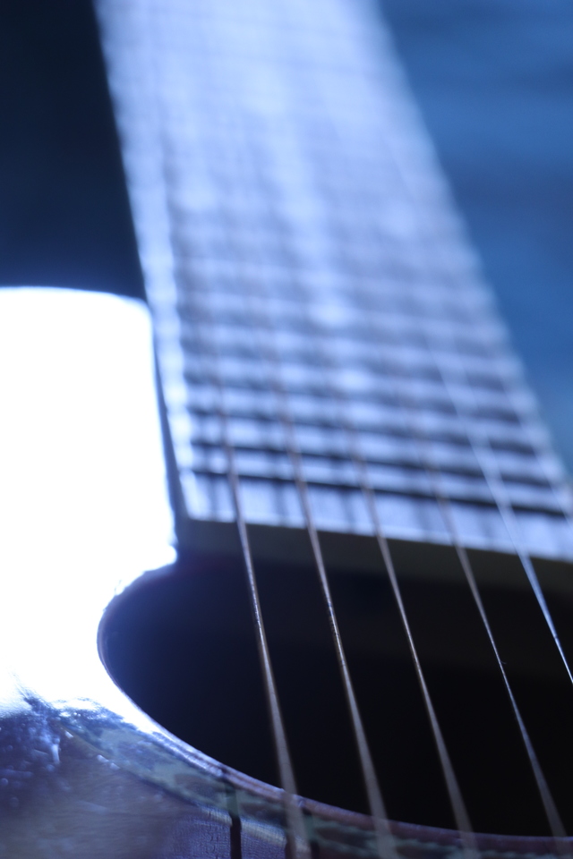 Acoustic Blue Guitar Wallpaper Hd - HD Wallpaper 