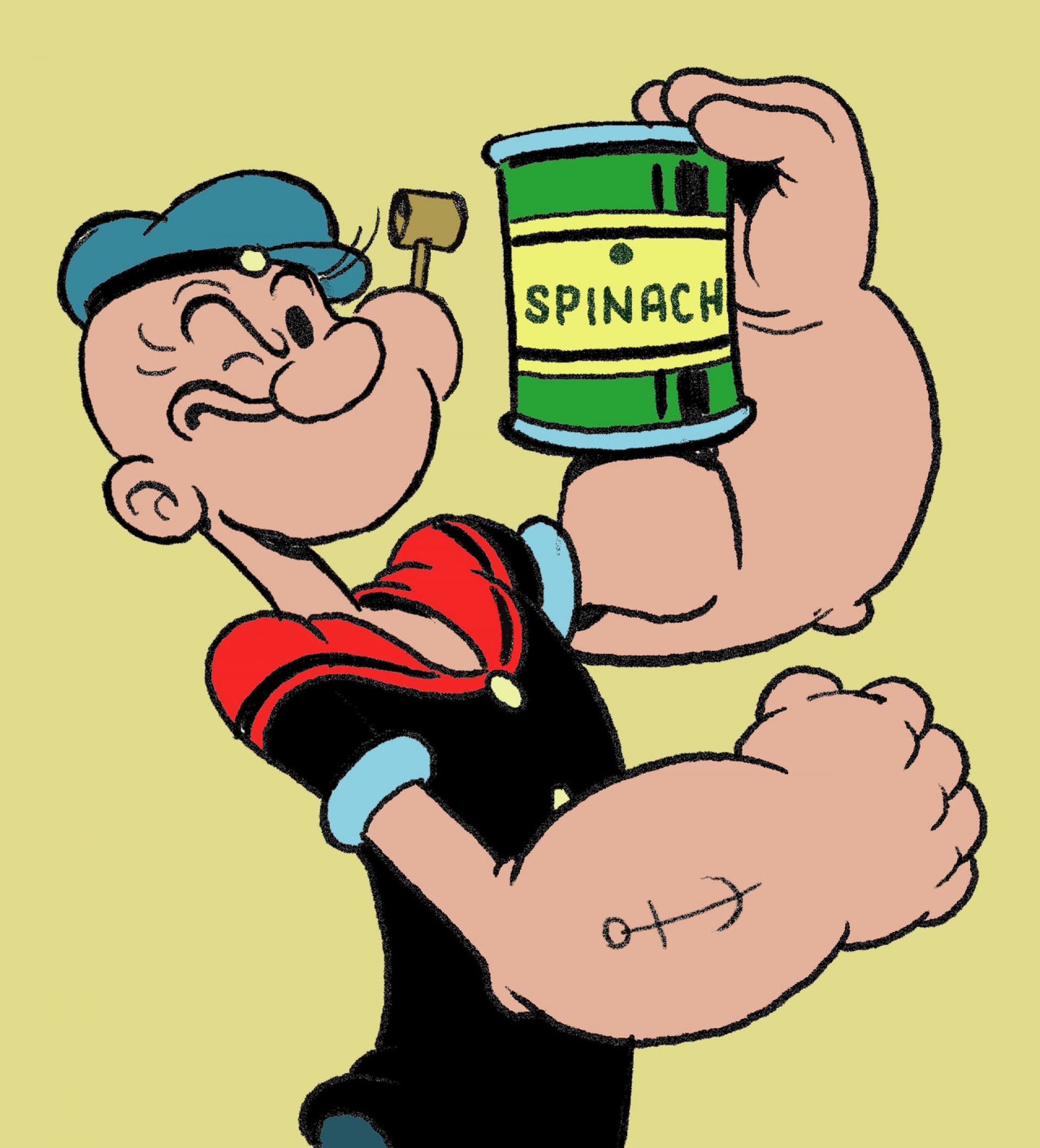 Popeye The Sailor Spinach - Popeye And Spinach Cartoon - HD Wallpaper 