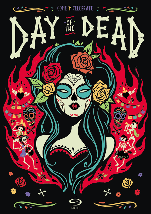 Day Of The Dead Illustration - HD Wallpaper 