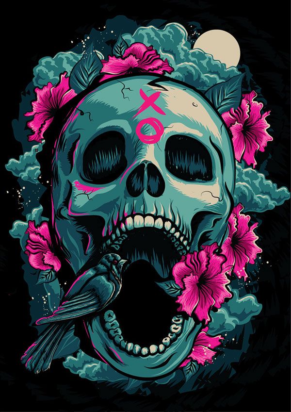 Iphone X Wallpaper Skull - HD Wallpaper 