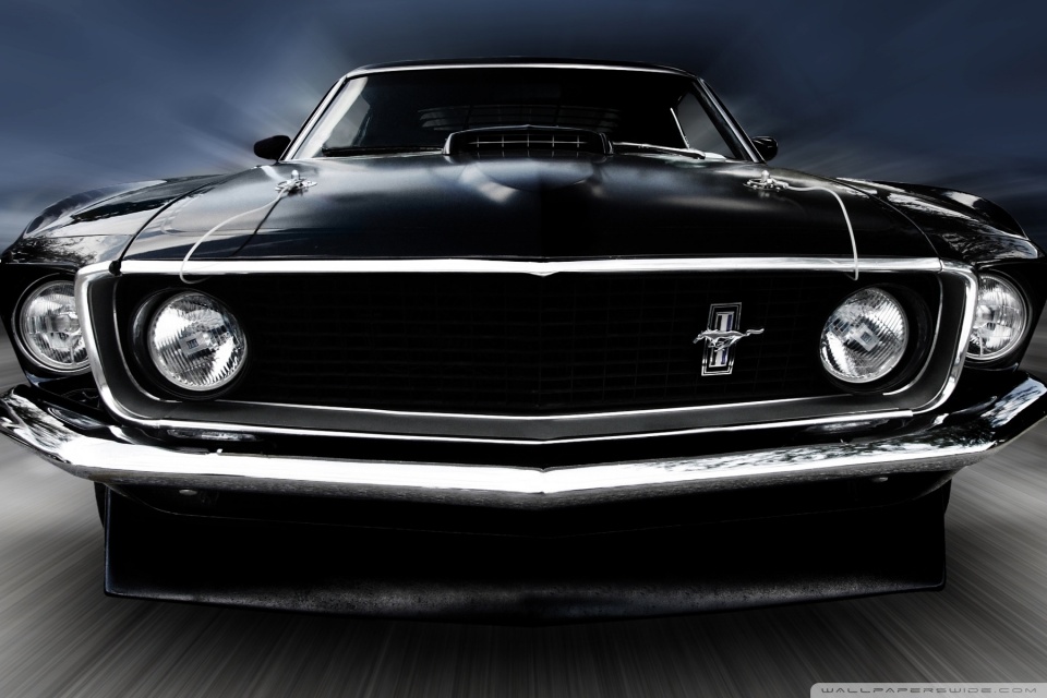1969 Mustang Front View - HD Wallpaper 