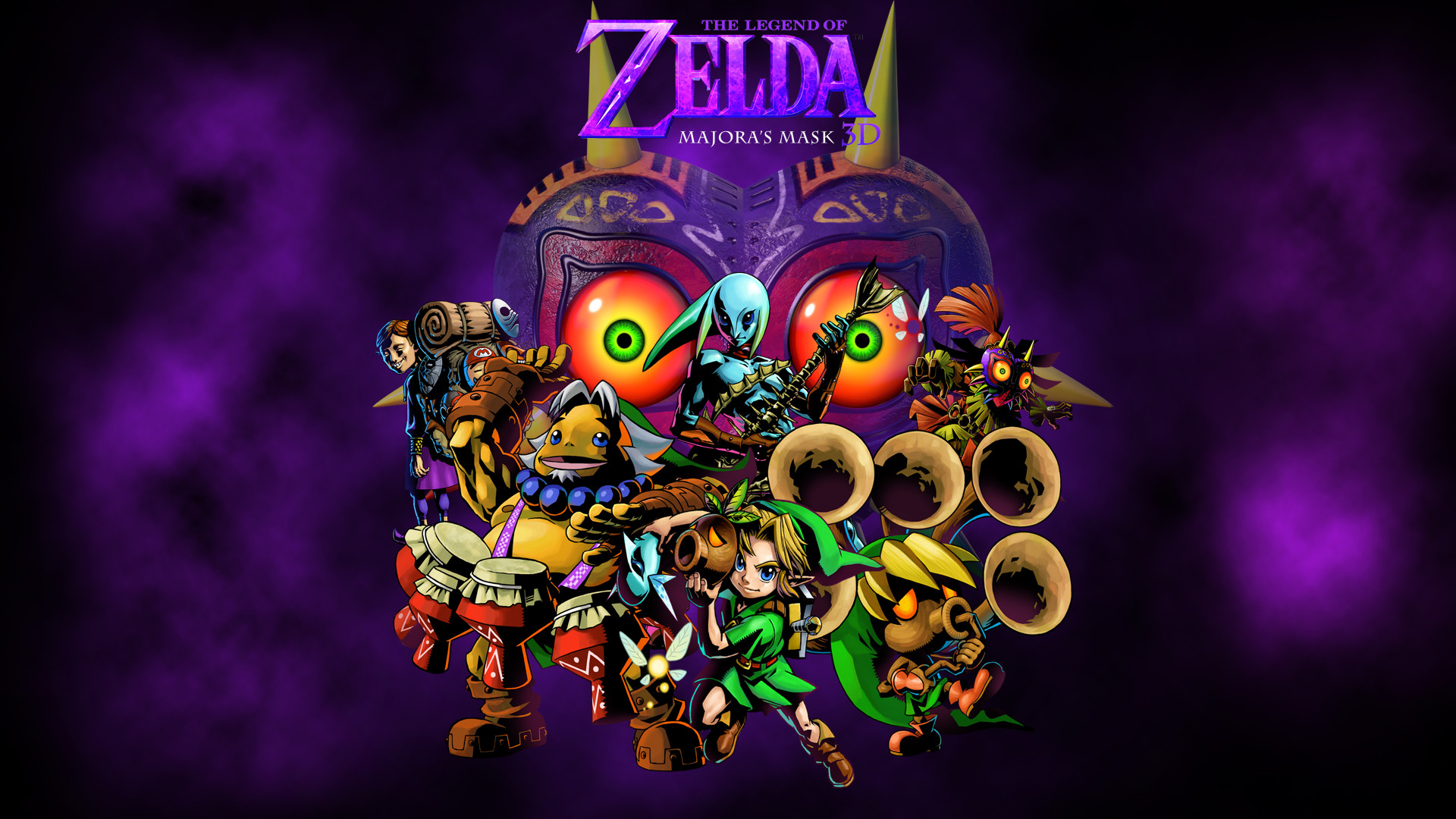 Zelda Majora S Mask 3ds Wallpaper By Zupertompa 
 Data-src - Zelda Majoras Mask Wallpaper Hd - HD Wallpaper 