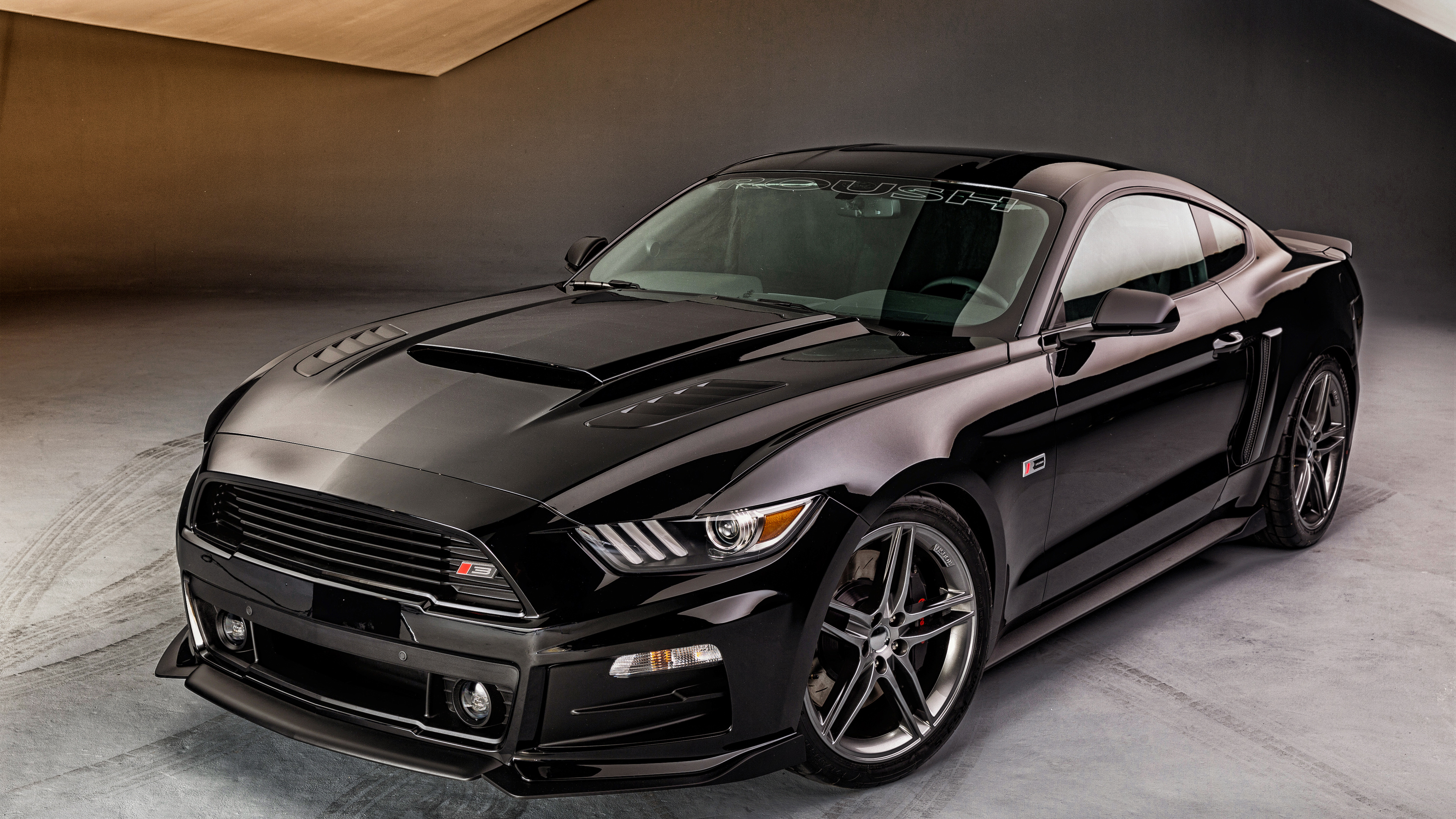 Ford Mustang 2017 Black - HD Wallpaper 