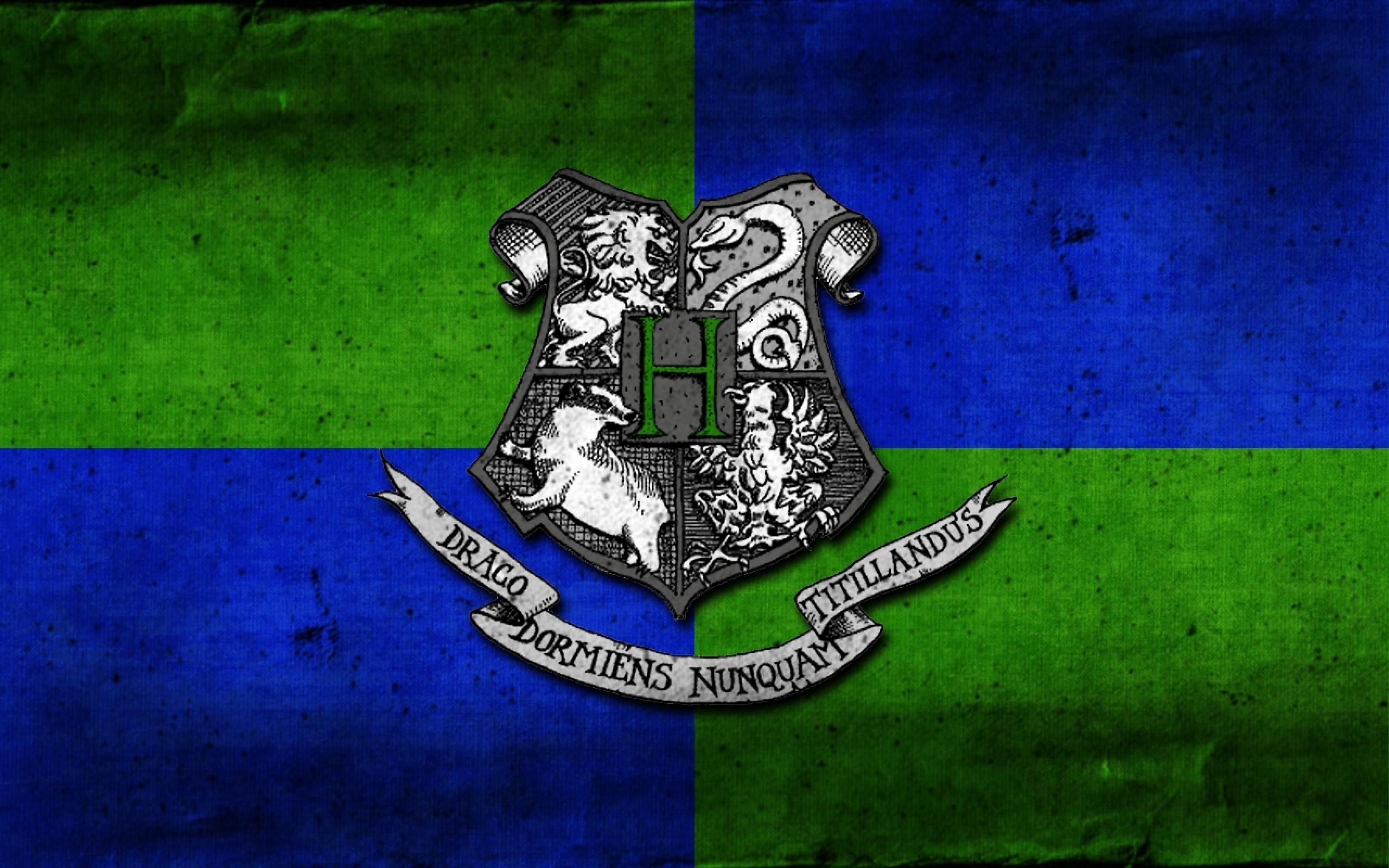 School Harry Potter Crest Hufflepuff Gryffindor Hogwarts - Slytherin And Ravenclaw Combined - HD Wallpaper 