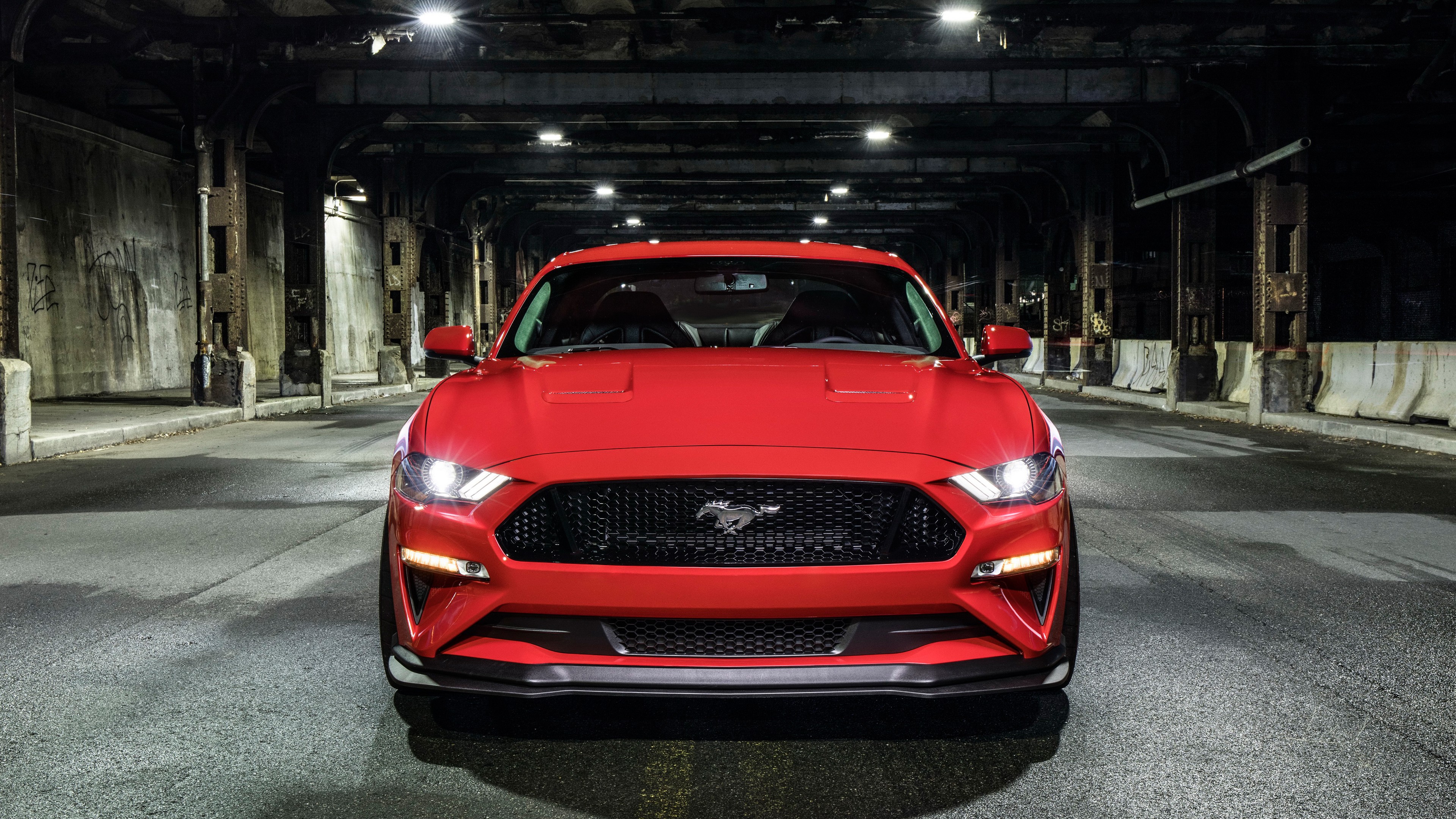 Mustang Gt 2018 Front - HD Wallpaper 