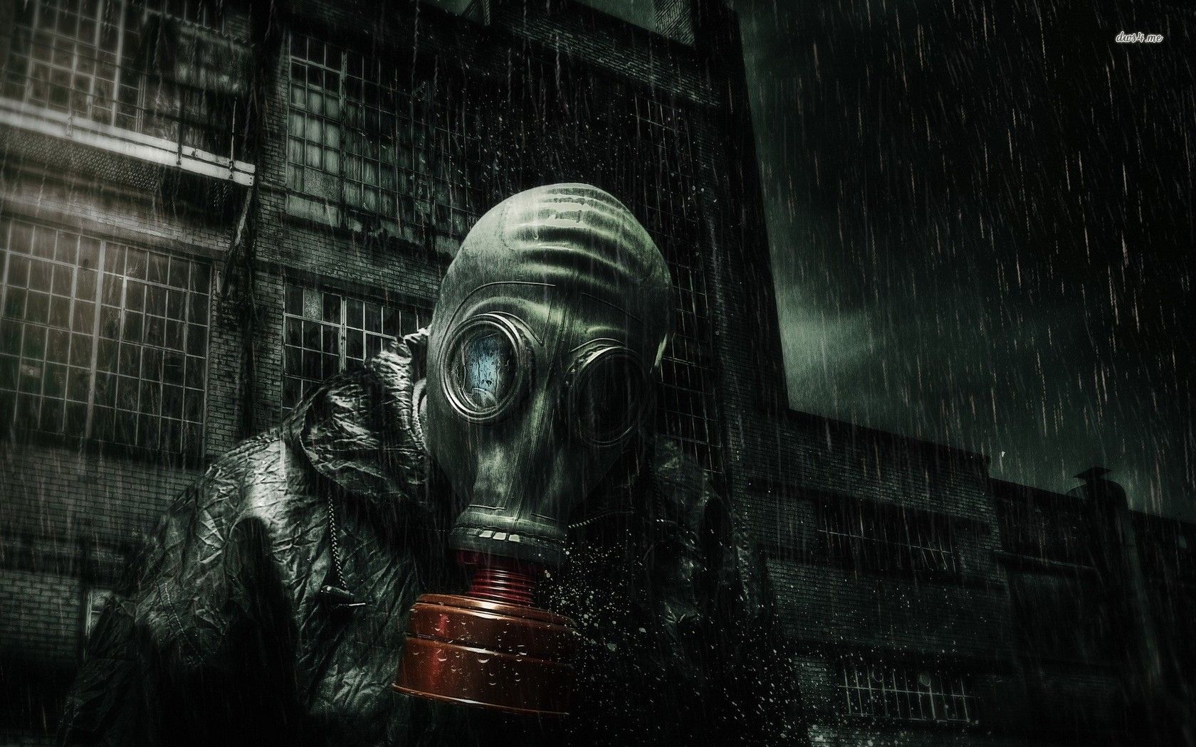 Gas Mask Art - HD Wallpaper 