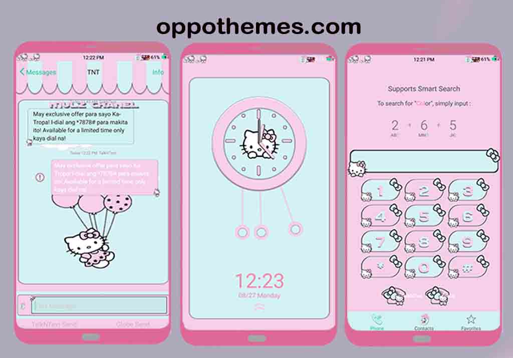 Hello Kitty Pink Theme For Oppo & Realme - Mobile Phone - HD Wallpaper 
