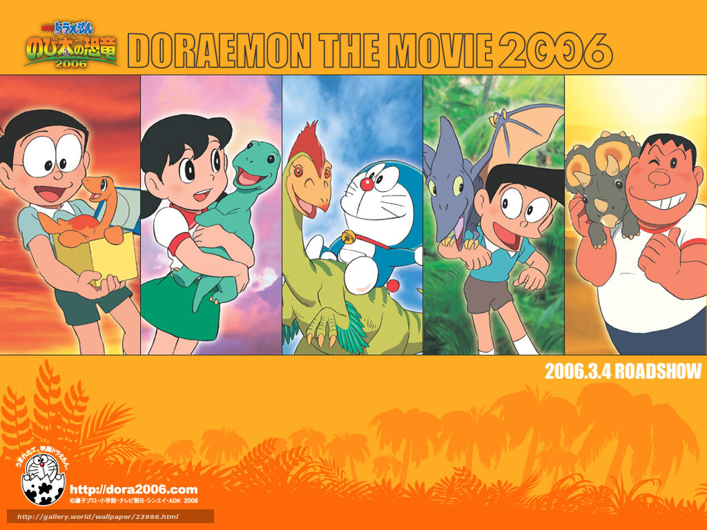 Download Wallpaper Дораэмон - Doraemon In Nobita's Dinosaur - HD Wallpaper 